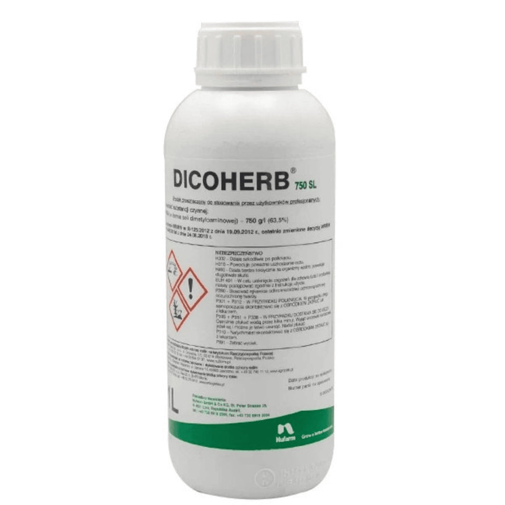 Dicoherb 750 SL Nufarm, herbicyd z MCPA, butelka 1 l