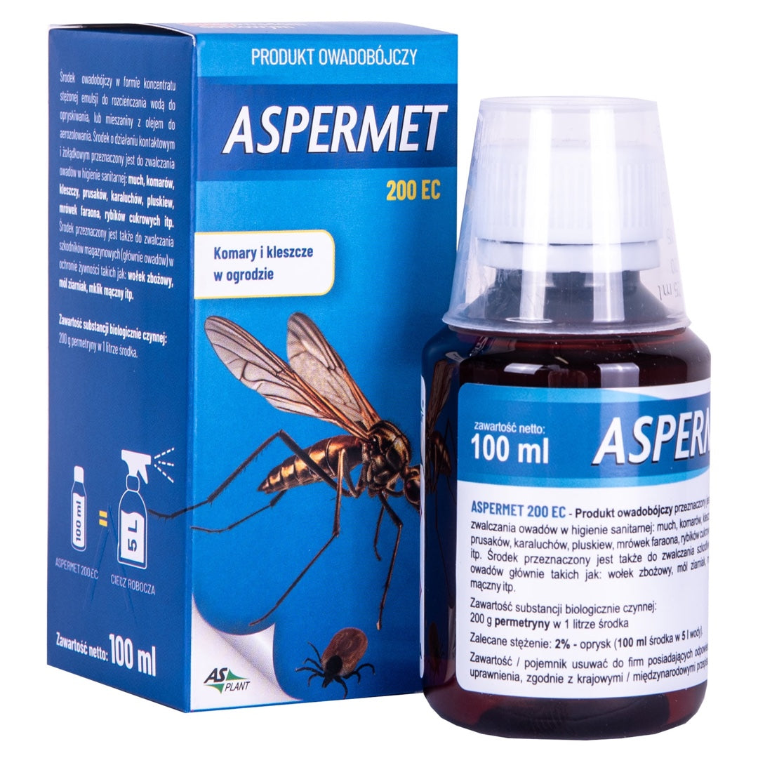 Aspermet 200 EC środek owadobójczy Asplant, butelka 100 ml z opakowaniem