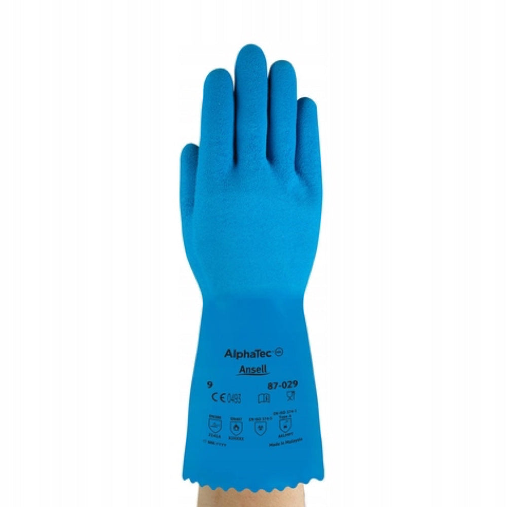 Rękawice chemoodporne Ansell AlphaTec 87-029 z naturalnej gumy