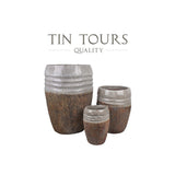 Donica ceramiczna Tin Tours DCV-0003-B, komplet doniczek ceramicznych