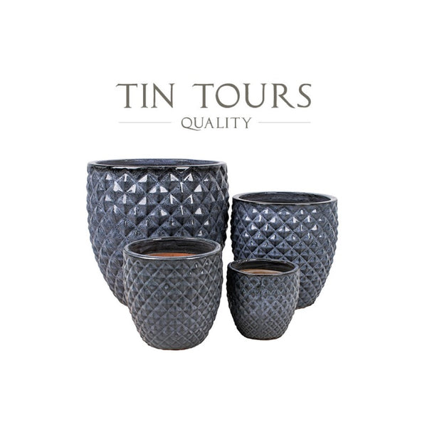 Doniczki ceramiczne Tin Tours DCV-0051.4, komplet 4 sztuk