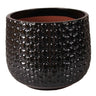 Donica ceramiczna szkliwiona Cermax 4998, czarna, 3 rozmiary