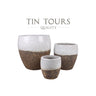 Donica ceramiczna Tin Tours DCV-0016.3, komplet doniczek ceramicznych