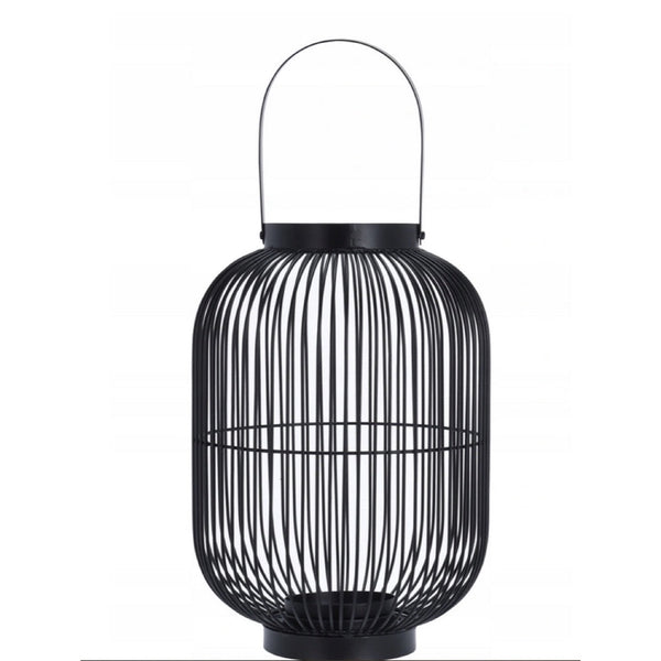 Lampion metalowy Bissau 19 x 19 x 30 cm, czarny