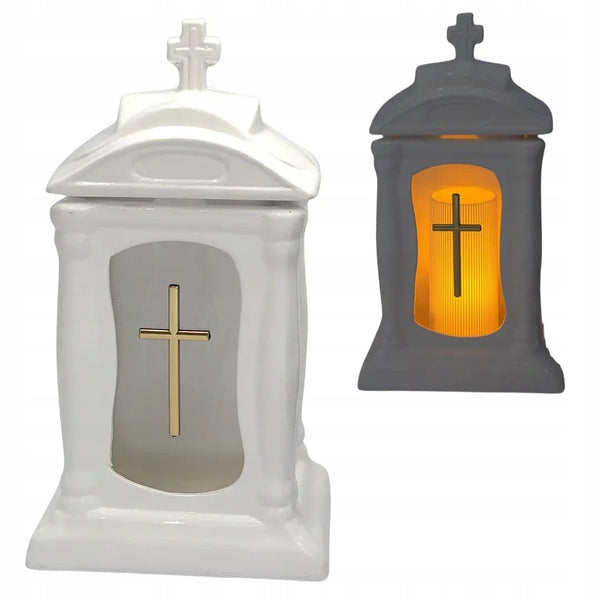 Znicz ceramiczny Zegar