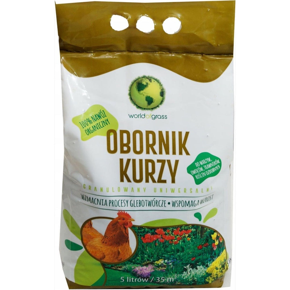 Obornik kurzy granulowany, nawóz organiczny, opakowanie 5 l (3,5 kg)