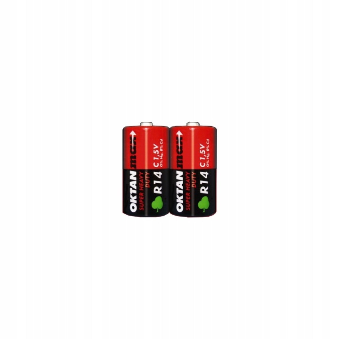 Baterie Oktan R14 (C) 1,5 V, 2 sztuki