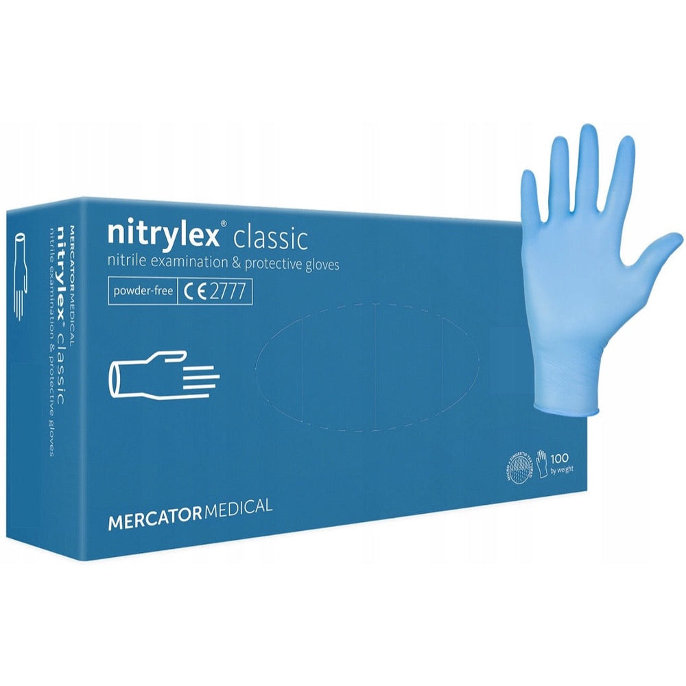 Rękawice nitrylowe jednorazowe Mercator Nitrylex, opakowanie