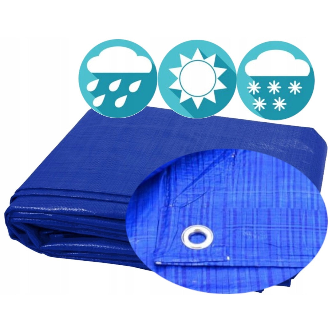Plandeka PE niebieska uniwersalna Wimar 55 g/m2, 10 x 12 m i 15 x 16 m