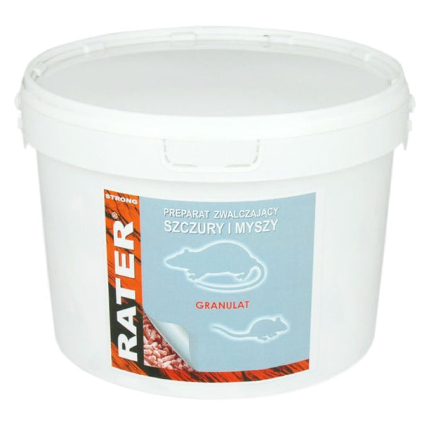 Rater Strong granulat 3 kg, trutka na szczury i myszy, wiaderko