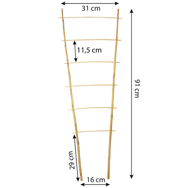 Drabinka bambusowa do roślin, wysokość 90 cm