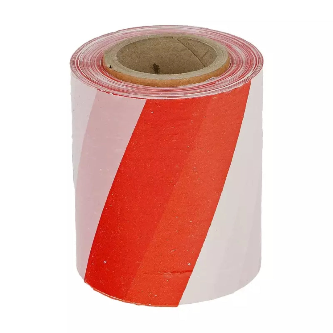 Taśma ostrzegawcza biało-czerwona 80/100 mb
