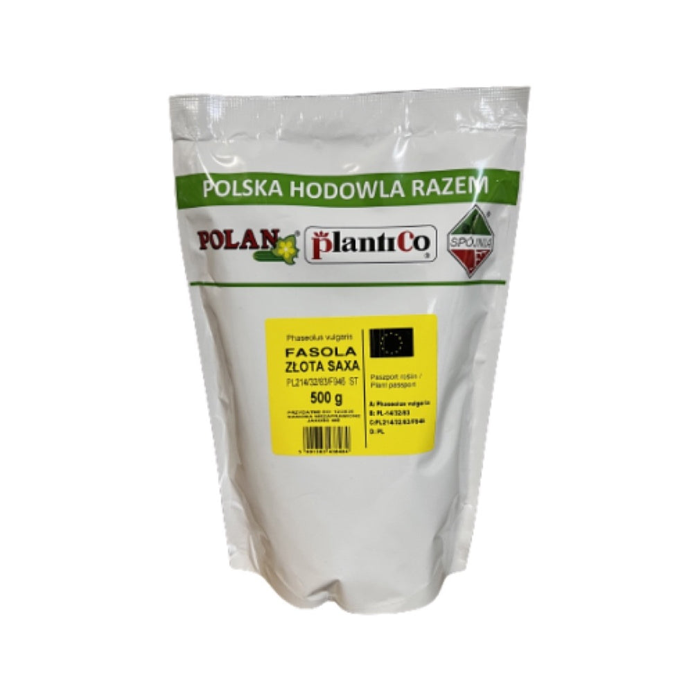 Opakowanie 500 g nasion fasoli Złota Saxa PlantiCo