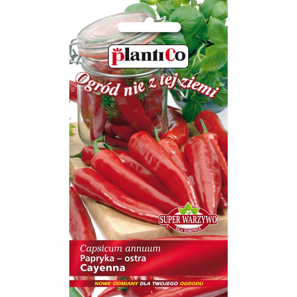 Saszetka nasion papryki ostrej Cayenna PlantiCo, 0,4 g