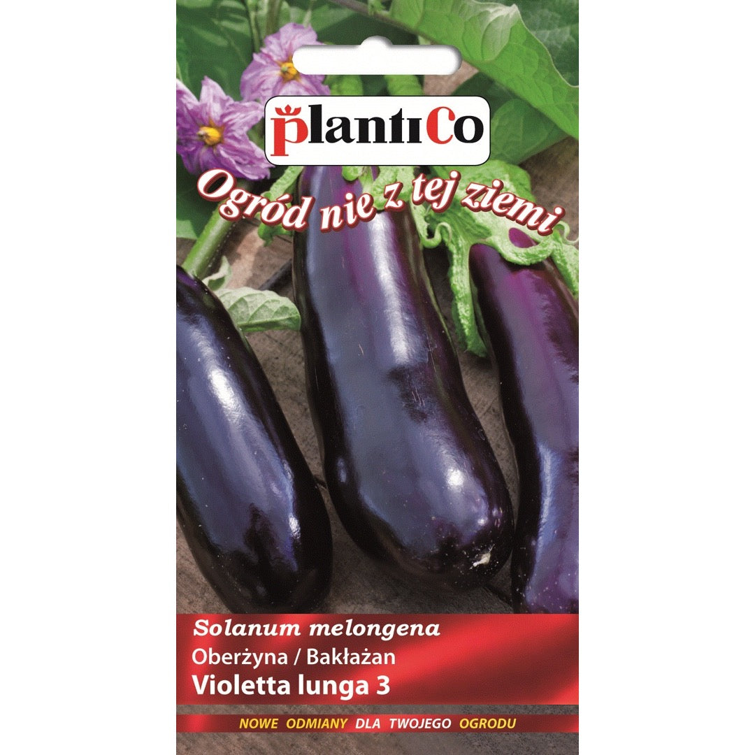 Saszetka nasion oberżyny Violetta Lunga PlantiCo, 1 g