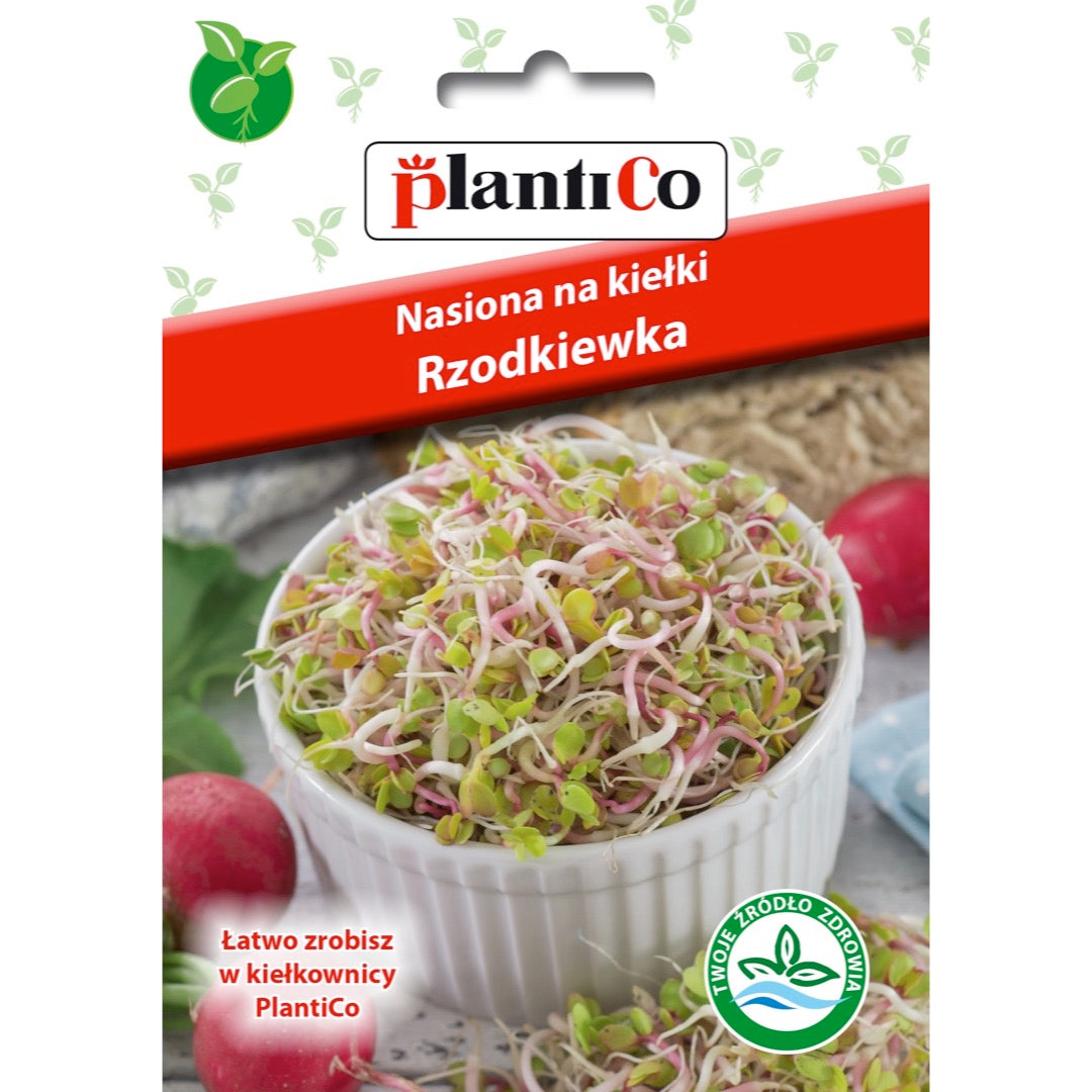 Saszetka nasion na kiełki rzodkiewka PlantiCo, 20 g
