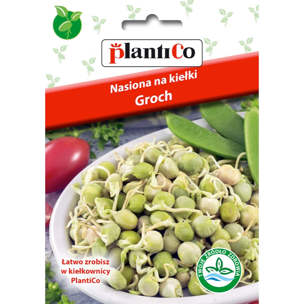 Saszetka nasion na kiełki groch PlantiCo, 80 g