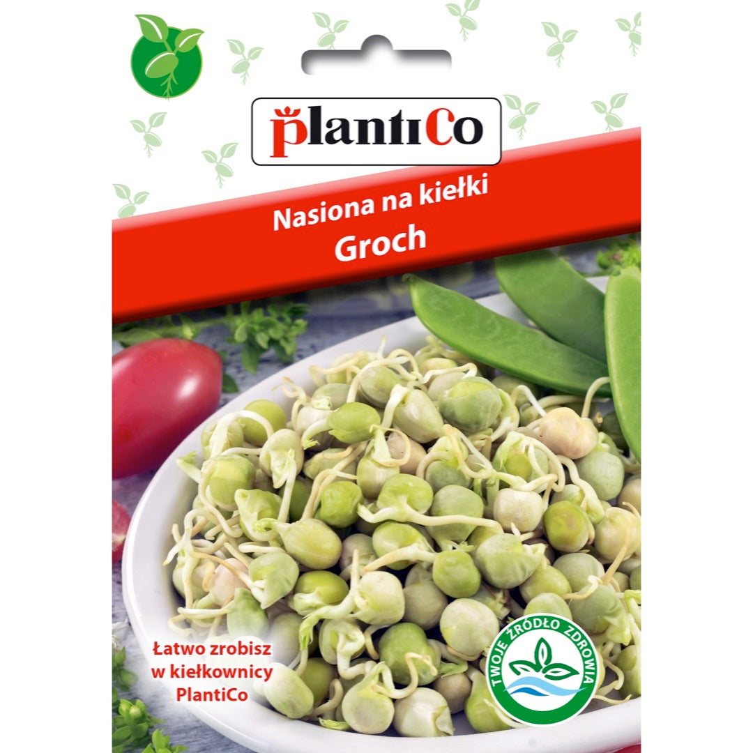 Saszetka nasion na kiełki groch PlantiCo, 80 g