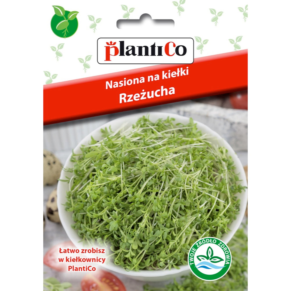 Saszetka nasion na kiełki rzeżucha PlantiCo, 30 g