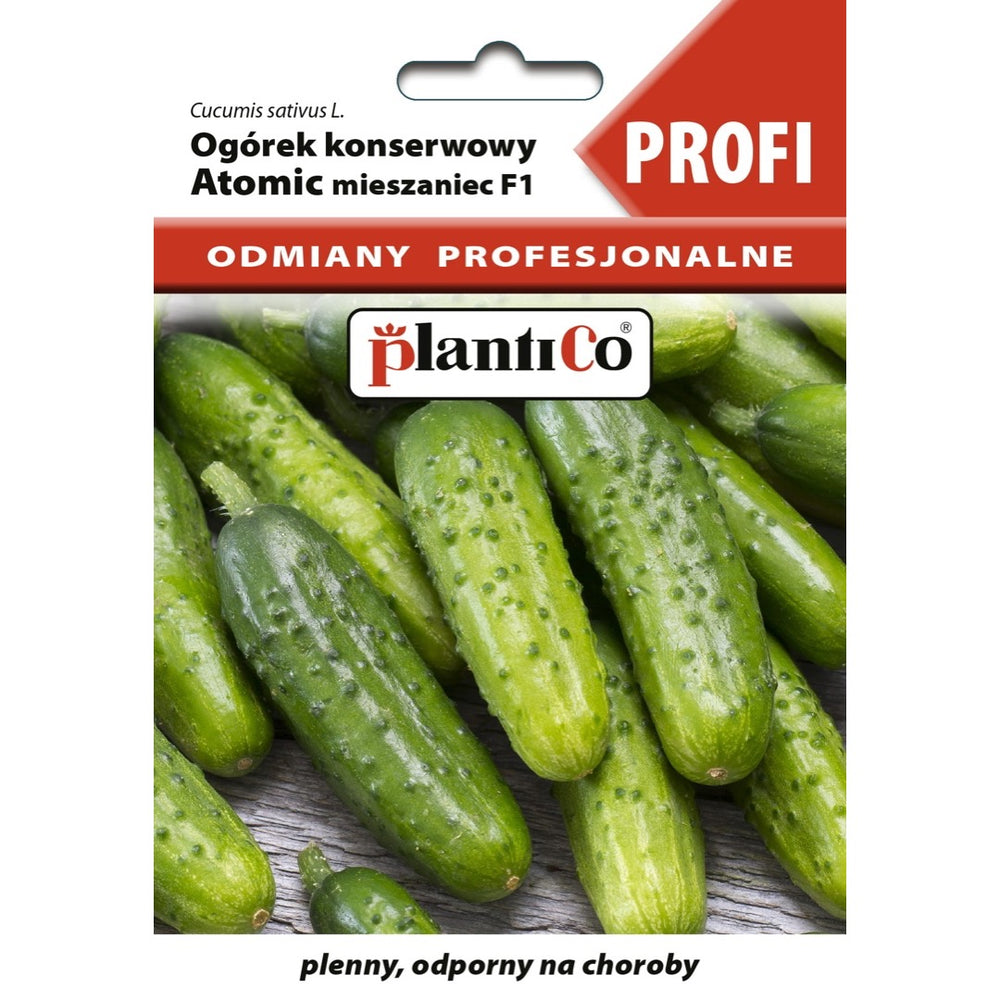 Saszetka nasion ogórka konserwowego Atomic F1 PlantiCo, seria PROFI, 1,5 g