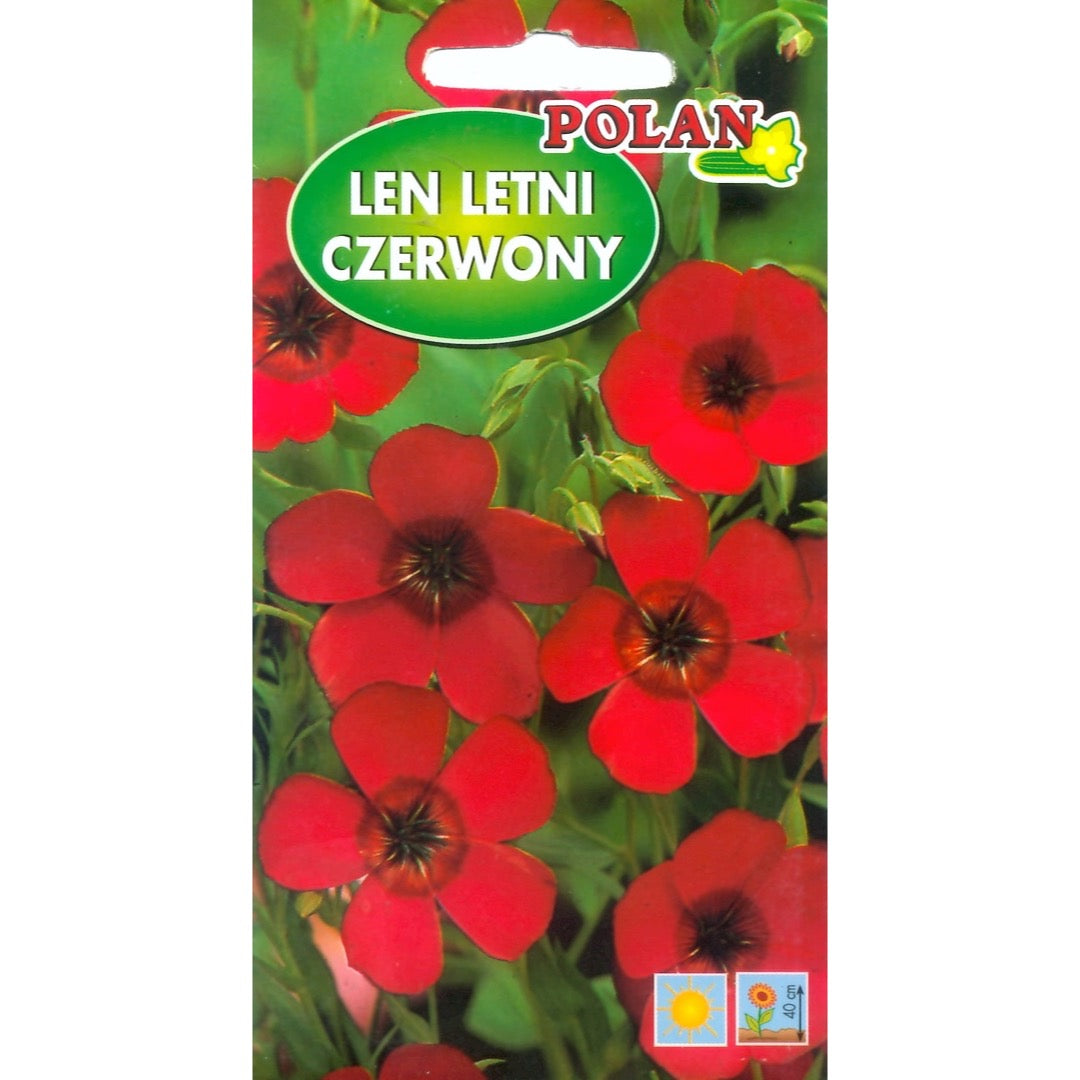 Opakowanie nasion lnu letniego czerwonego PlantiCo, 1 g