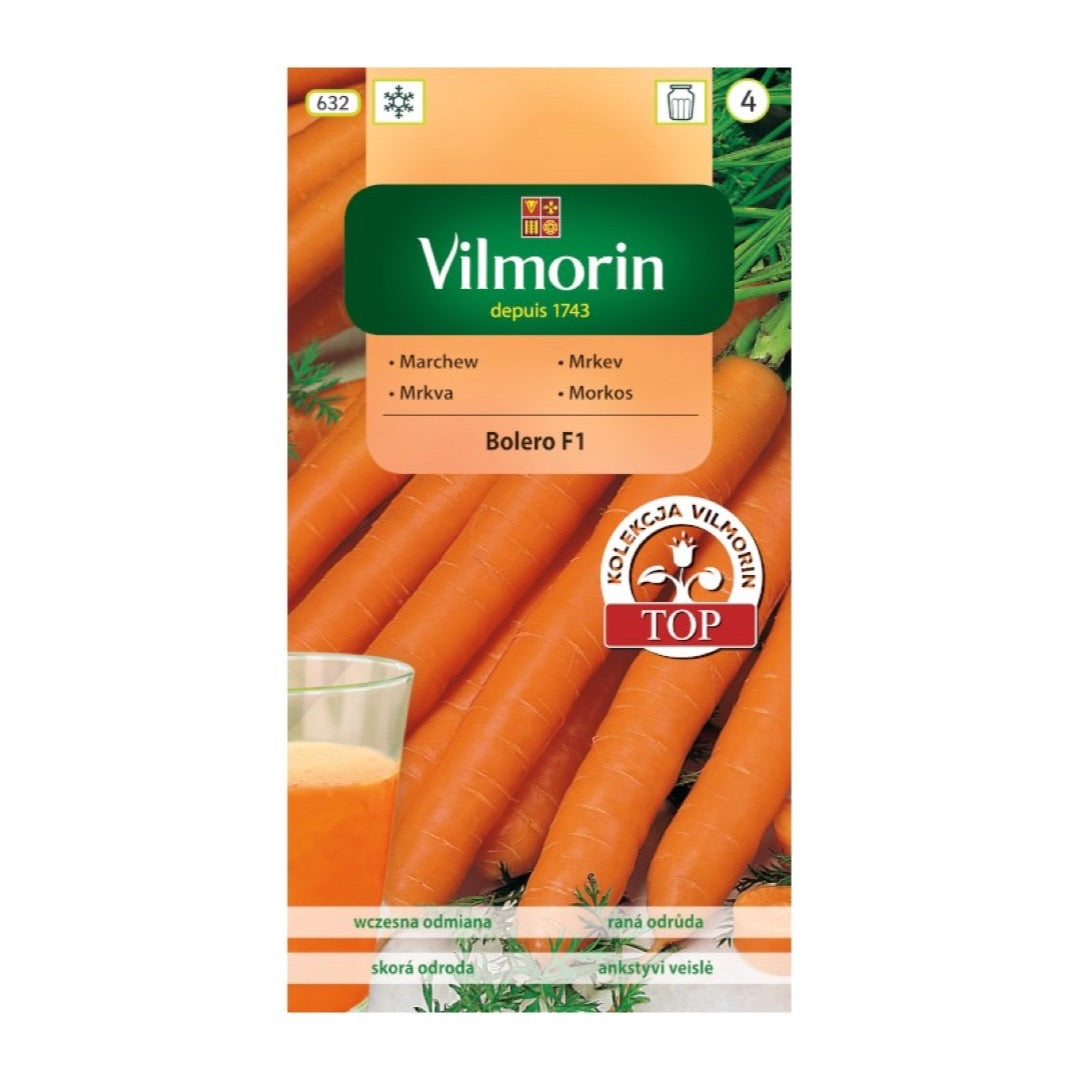 Opakowanie nasion marchew bolero f1 Vilmorin, saszetka 2,5 g
