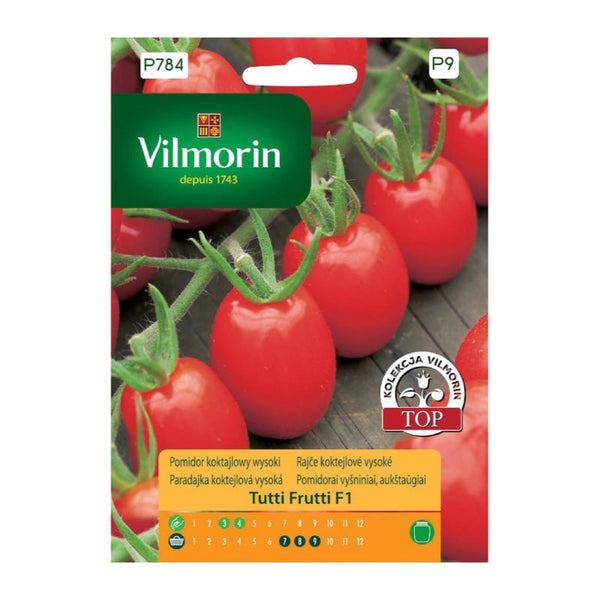 Opakowanie nasion pomidor koktajlowy tutti frutti f1 Vilmorin, 0,2 g