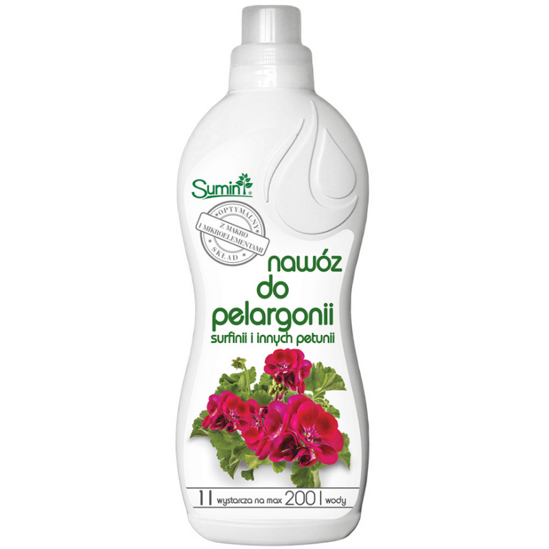 Nawóz do pelargoni, surfin i innych petuni SUMIN