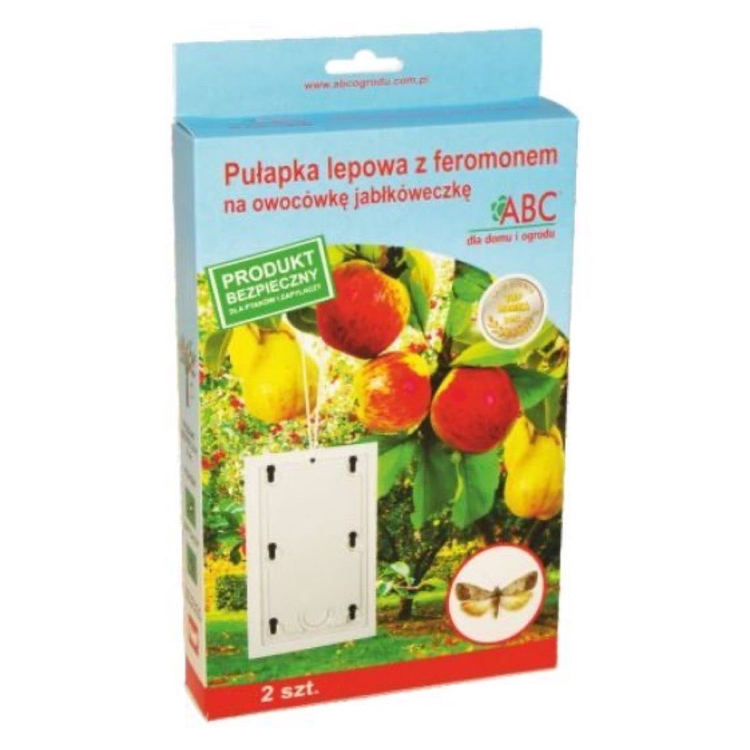 Opakowanie pułapki lepowej z feromonem ABC na owocówkę jabłkóweczkę, 2 sztuki