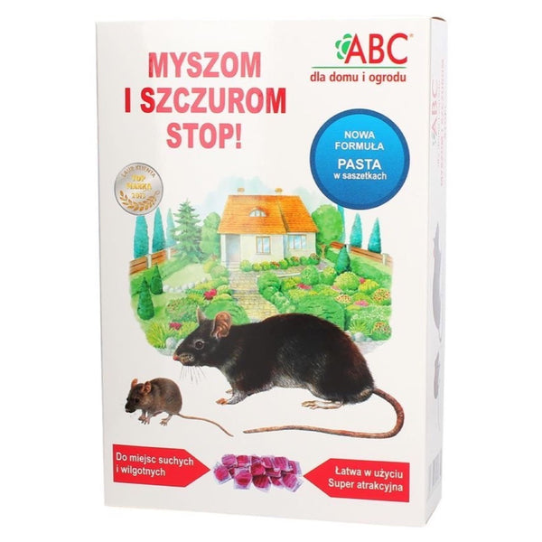 Opakowanie pasty ABC Myszom i Szczurom Stop 150 g w saszetkach
