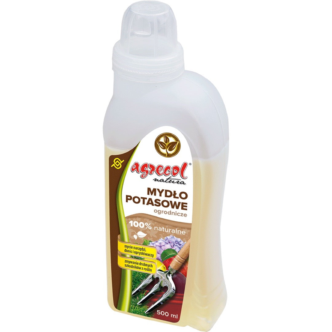 Butelka 500 ml płynnego mydła potasowego ogrodniczego Agrecol Natura