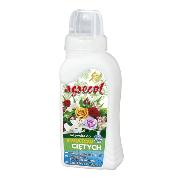 Butelka płynnej odżywki do kwiatów ciętych Agrecol, 250 ml