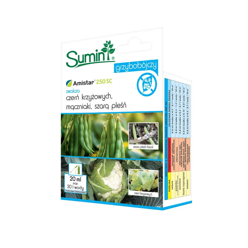 Pudełko 20 ml fungicydu Amistar 250 SC Sumin na choroby warzyw