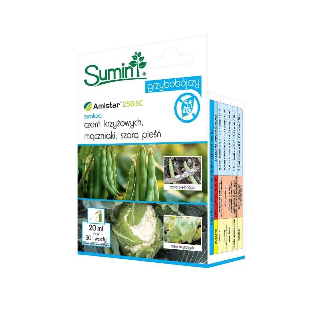 Pudełko 20 ml fungicydu Amistar 250 SC Sumin na choroby warzyw