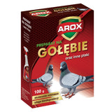 Czerwone pudełko Arox preparat na gołębie i inne ptaki 100 g