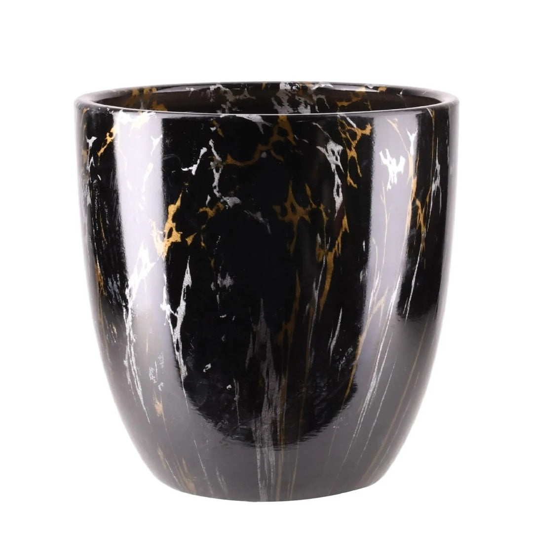 Ceramiczna osłonka AXIM czarny marmur rozmiar L 40 cm na białym tle