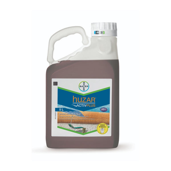 Kanister 5 l herbicydu Huzar Activ Plus firmy Bayer do zbóż