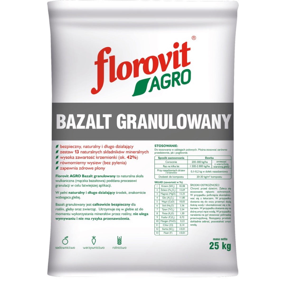 Worek 25 kg Florovit Agro Bazalt granulowany