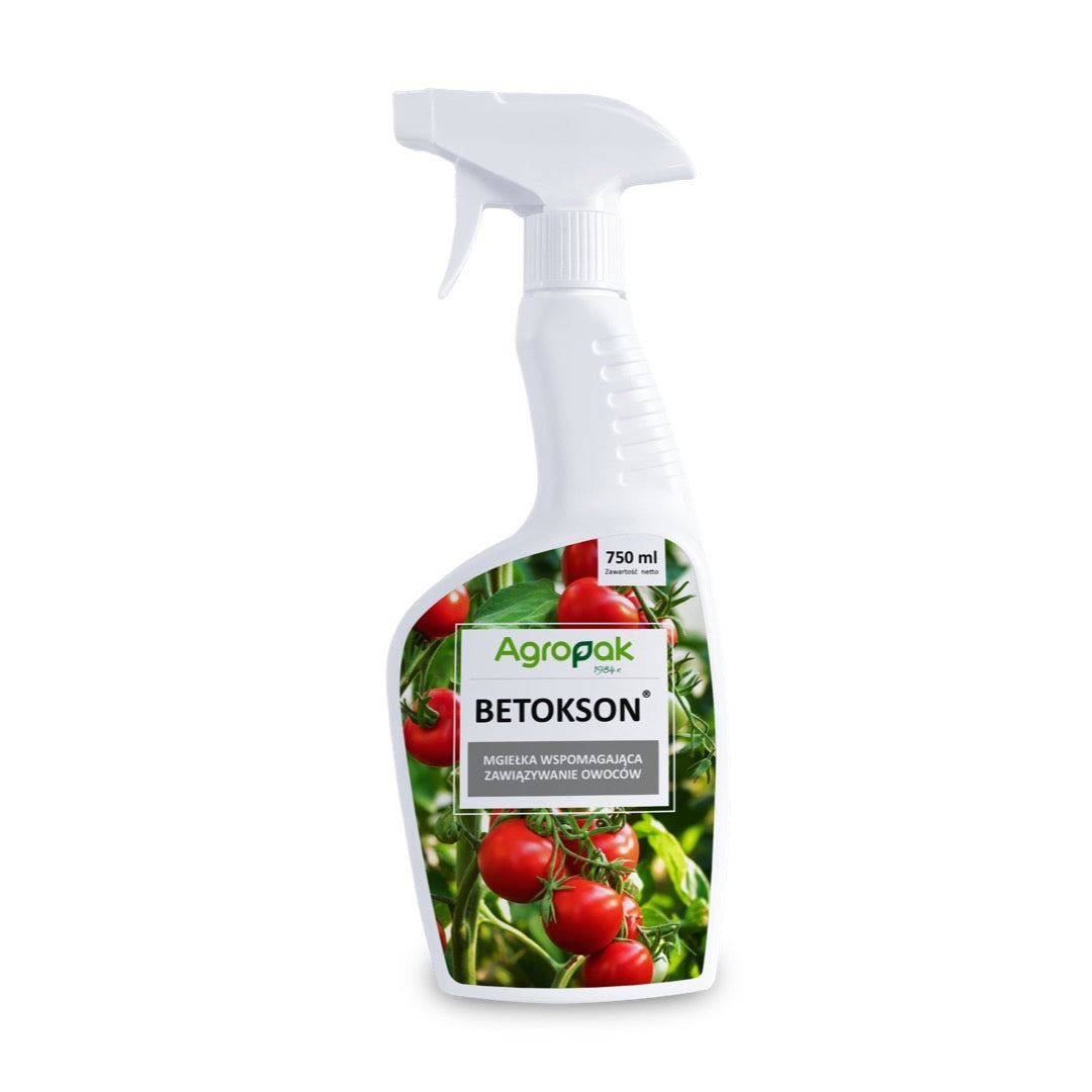 Butelka 750 ml z atomizerem gotowego nawozu Betokson AL firmy Agropak do pomidorów, truskawek i wiśni