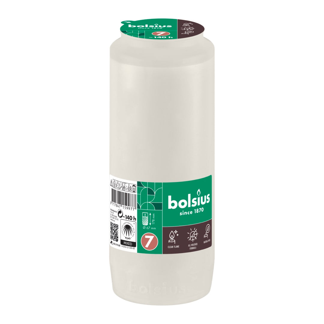 Wkład olejowy Bolsius RC nr 7 na białym tle