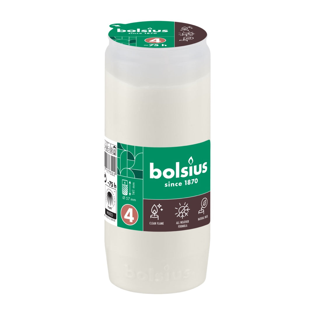 Wkład olejowy Bolsius RC nr 4 na białym tle