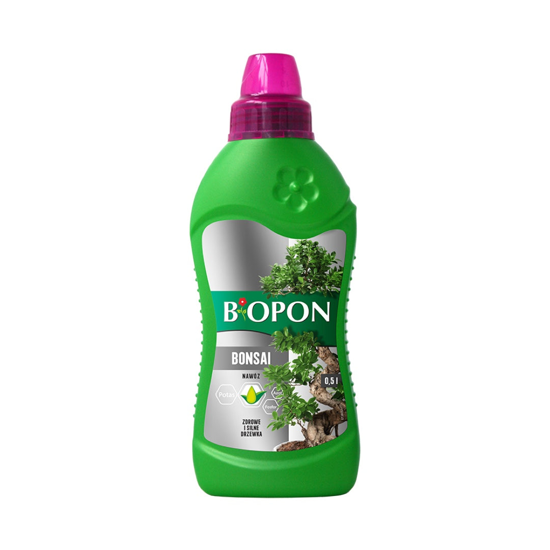 Butelka 0,5 l nawozu Biopon do bonsai z miarką w nakrętce