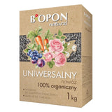 Opakowanie 1 kg uniwersalnego nawozu organicznego Bopon Natural w granulacie