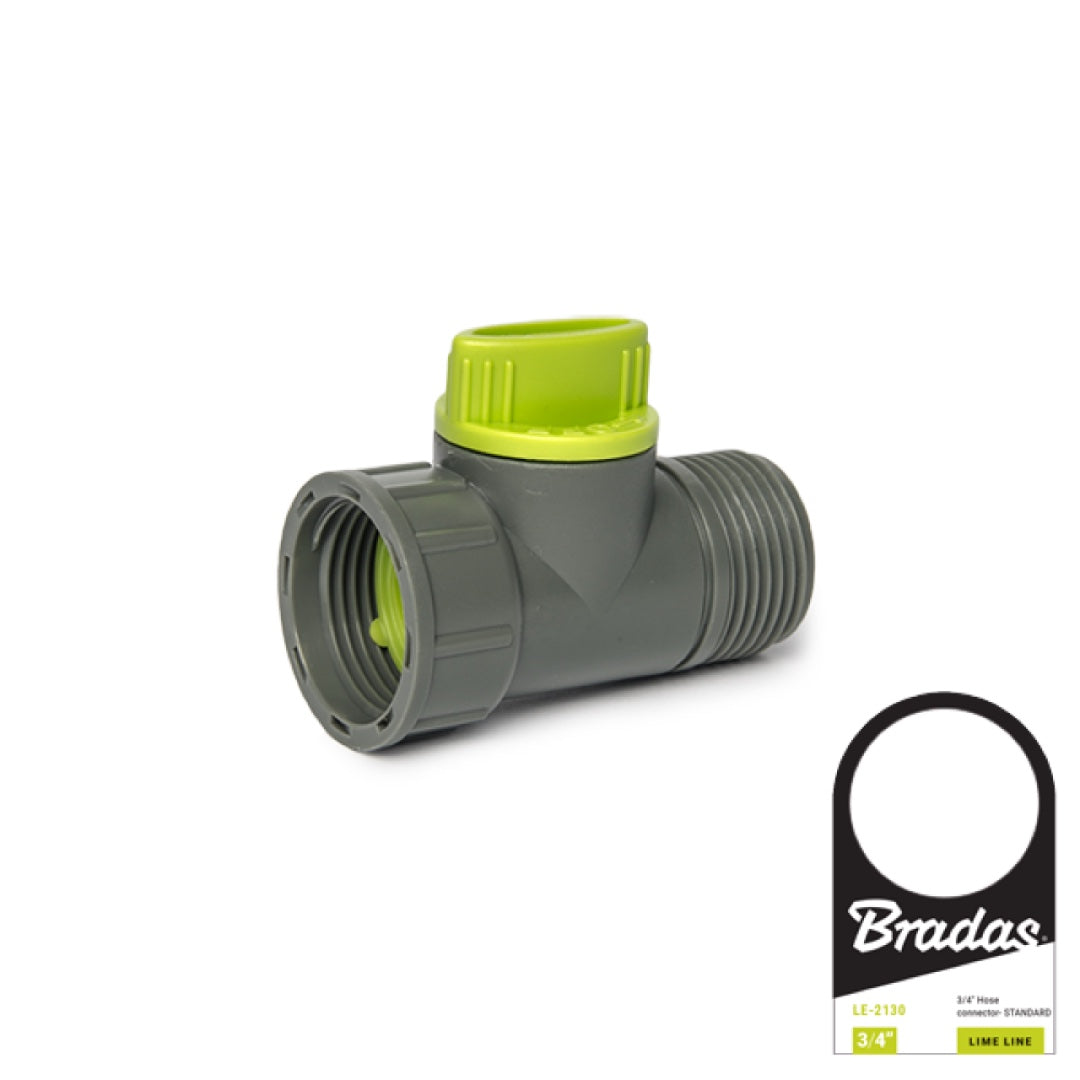 Zielono-szary zawór Bradas Lime Line LE-2232 z gwintem 3/4" i przywieszką producenta