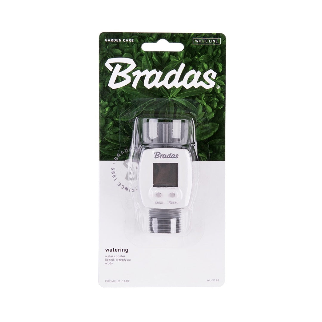 Licznik przepływu wody Bradas WL-3110 w opakowaniu blister