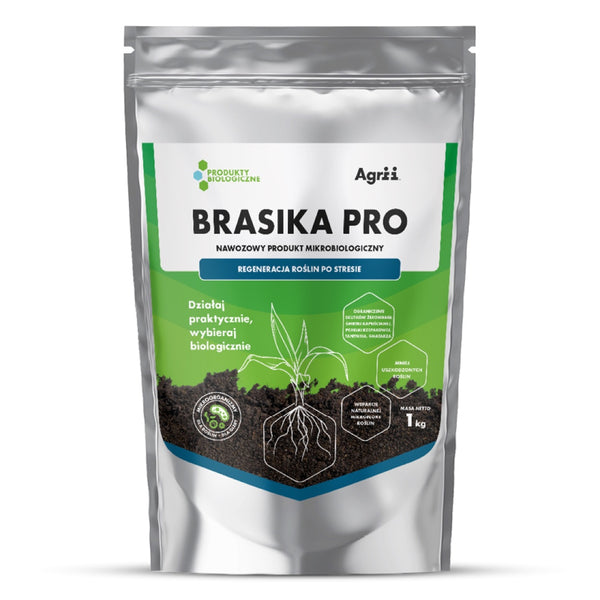 Opakowanie 1 kg nawozowego produktu mikrobiologicznego Brasika Pro Agrii do roślin kapustnych
