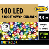 Opakowanie lampek LED Bulinex 100 diod z dodatkowym gniazdem, 9,9 m, multikolor