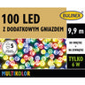 Opakowanie lampek LED Bulinex 100 diod z dodatkowym gniazdem, 9,9 m, multikolor