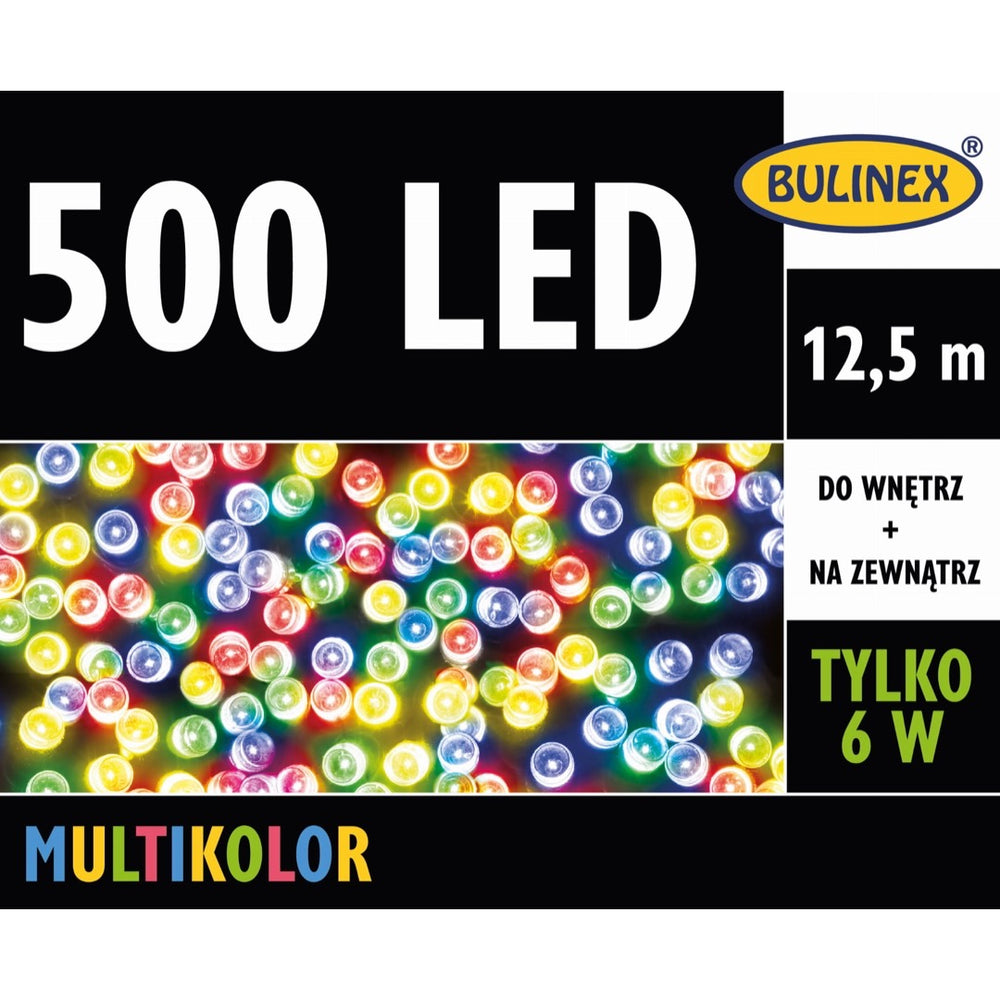 Opakowanie lampek LED Bulinex 500 diod, 12,5 m, multikolor