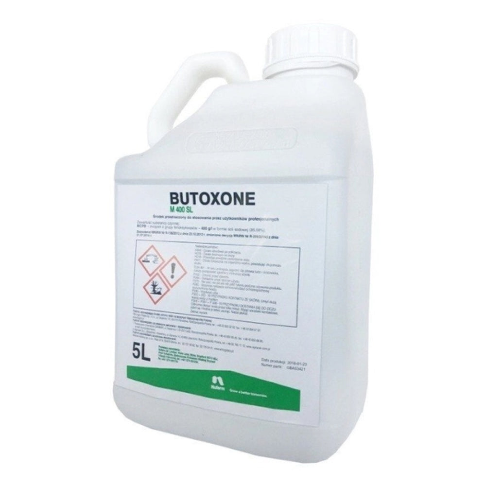 Kanister 5 l herbicydu Butoxone M 400 SL firmy Nufarm